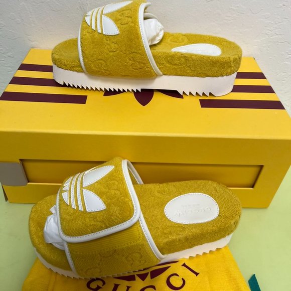 women adidas x Gucci GG Platform Sandal yellow - Picture 1 of 7